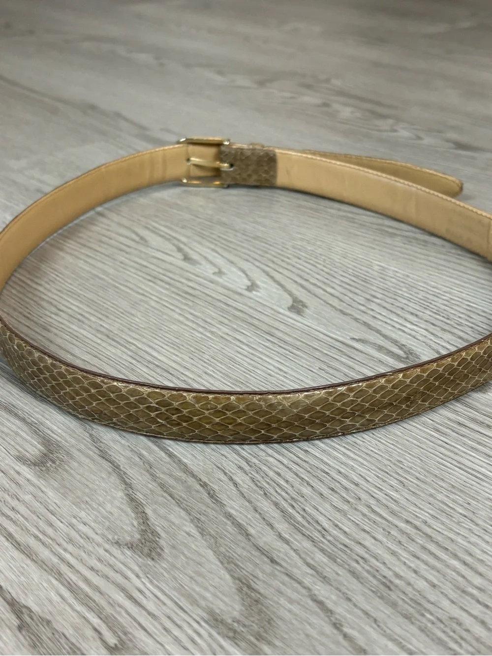Bloomingdale's Genuine Snake W Full Grain Lining Belt